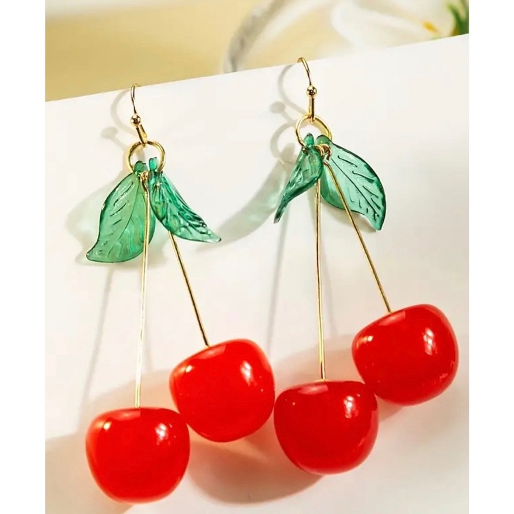 Brand New! Cherry Drop Earrings